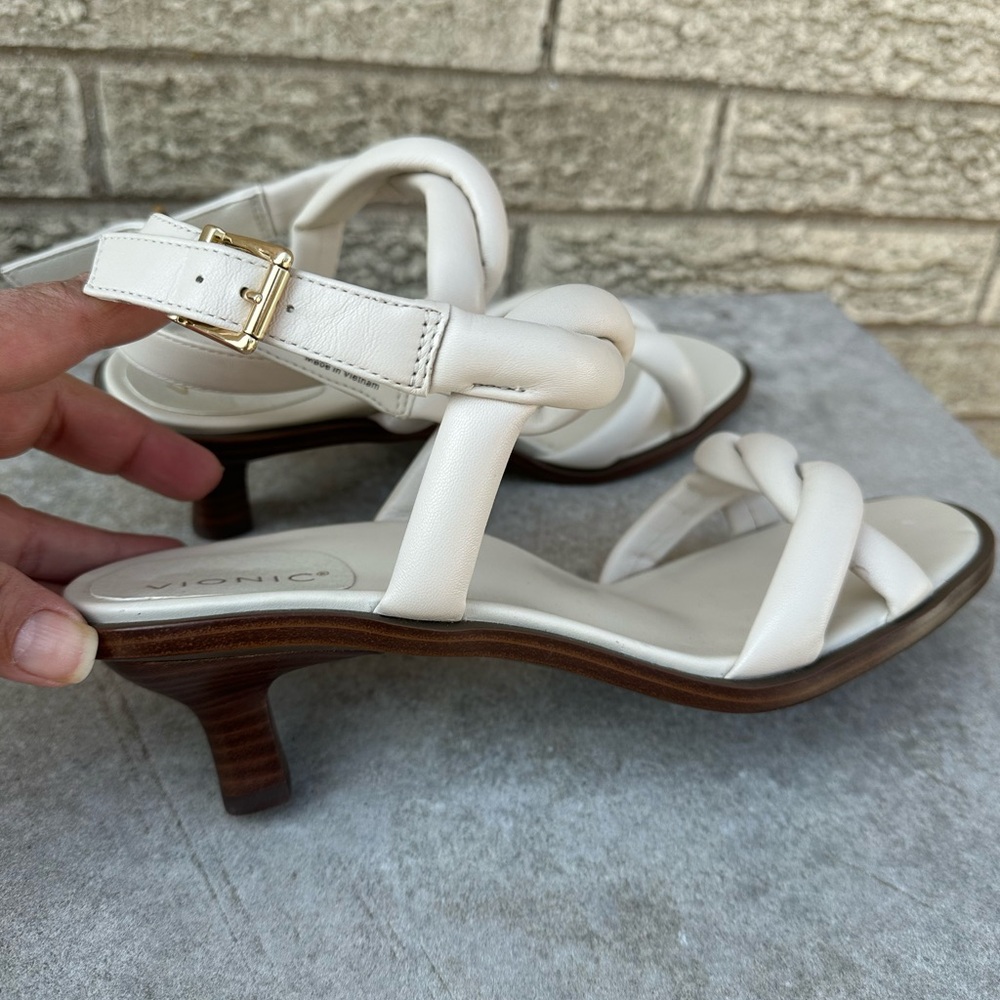 Vionic Ivory Strappy Heels
